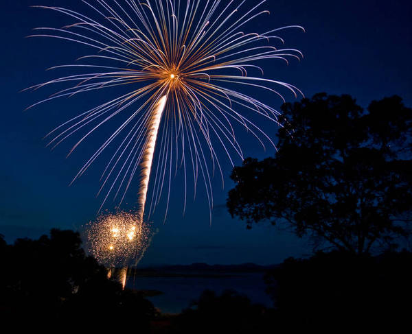 Fireworks over Lake Wivenhoe